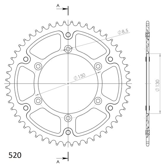 YZ 250 (1999 - 2020) stealth rear sprocket | Supersprox