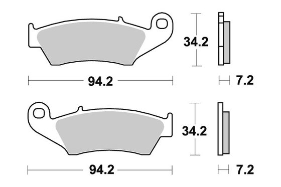 YZ 450 F (2003 - 2007) brakepads racing sintered | SBS