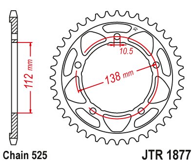 MT 09 (2021 - 2022) steel rear sprocket | JT Sprockets