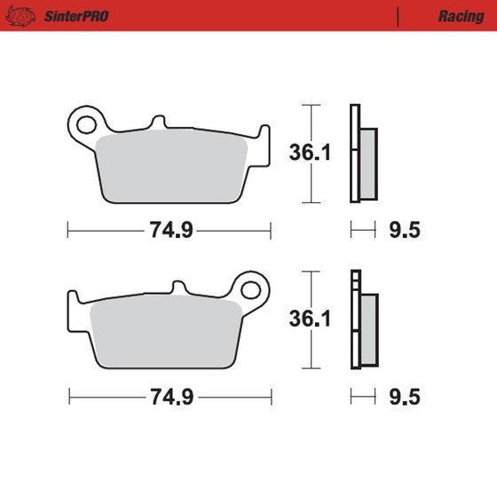 YZ 250 (1998 - 2002) sintered metal racing brake pads | MOTO-MASTER