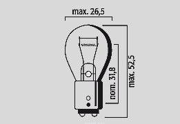 FZ 750 GENESIS (1985 - 1993) 12v amber bay15d bulb (10 pack) | FLOSSER