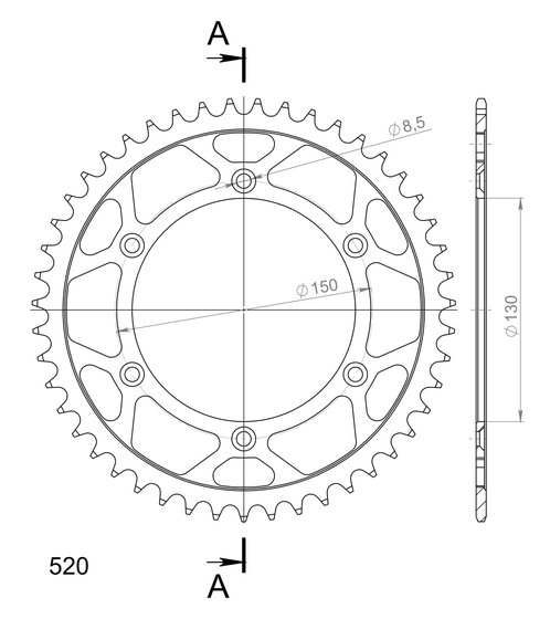 YZ 450 F (1999 - 2018) rear sprocket | Supersprox