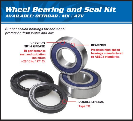 YFM 600 GRIZZLY (1999 - 2001) wheel bearing kit front | All Balls