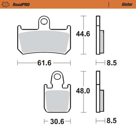 MT 01 (2007 - 2011) sintered front brake pad | MOTO-MASTER