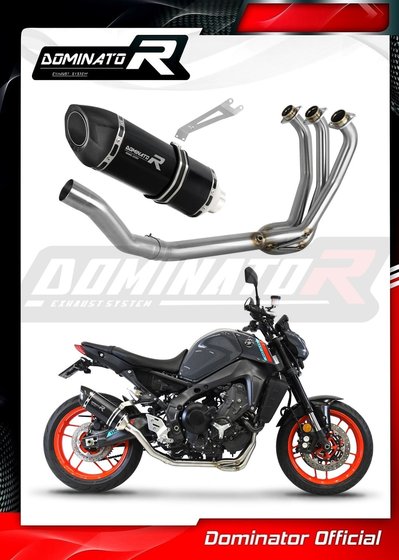 MT 09 (2021 - 2023) full exhaust system hp5 black | Dominator