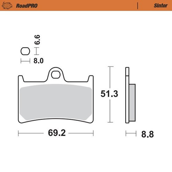 TZR 250 (1989 - 1993) sintered front brake pad | MOTO-MASTER