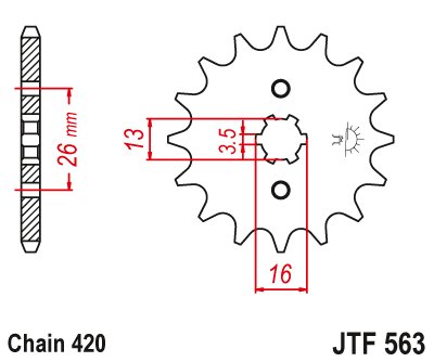 FS1 (1971 - 1980) steel front sprocket | JT Sprockets