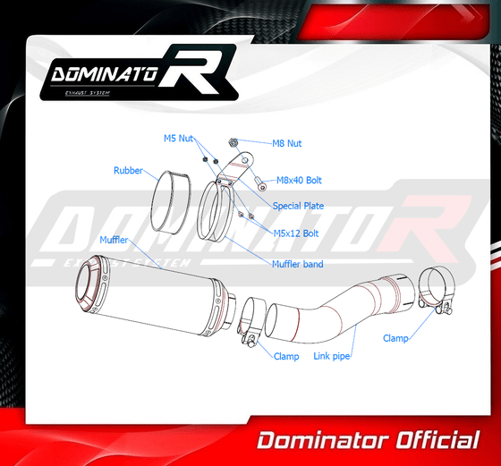 FZ1 S FAZER (2006 - 2015) exhaust silencer gp | Dominator