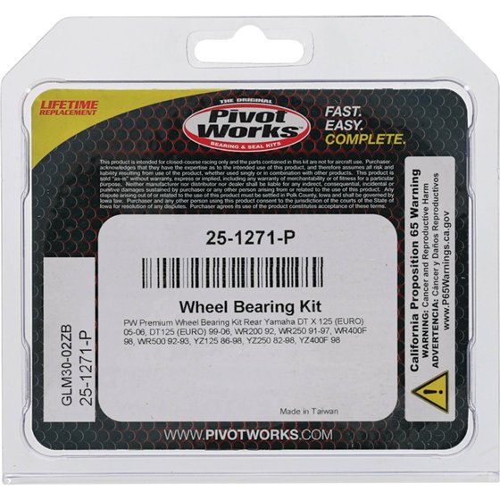 YZ 125 (1986 - 1998) wheel bearing kit rear | All Balls