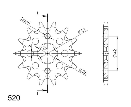 YZ 250 (1980 - 1998) front sprocket | Supersprox