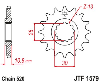 FZ1 S FAZER (2001 - 2014) steel front sprocket | JT Sprockets