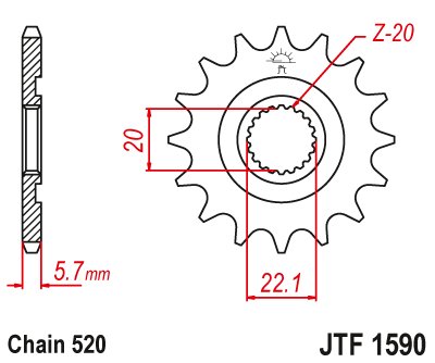 WR 250 F (2007 - 2023) steel front sprocket | JT Sprockets