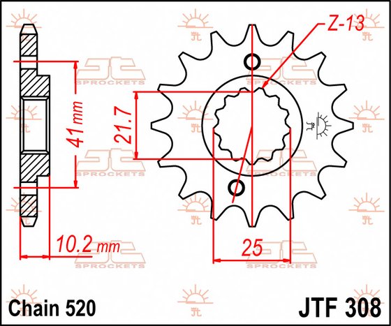 XTZ 660 TENERE (2008 - 2015) steel front sprocket | JT Sprockets