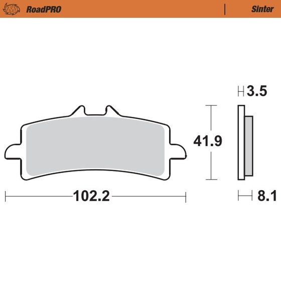 YZF R1 (2019 - 2022) sintered front brake pad | MOTO-MASTER