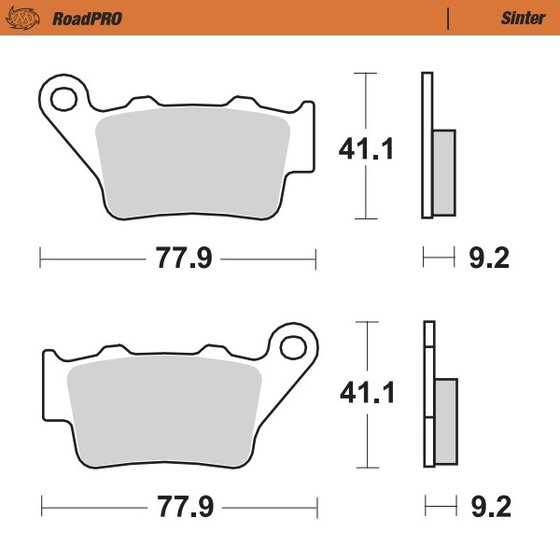 MT 03 (2006 - 2013) sintered rear brake pad | MOTO-MASTER