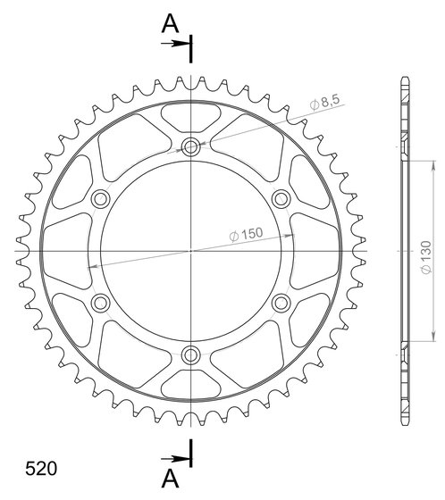 WR 450 F (2003 - 2020) steel rear sprocket | Supersprox