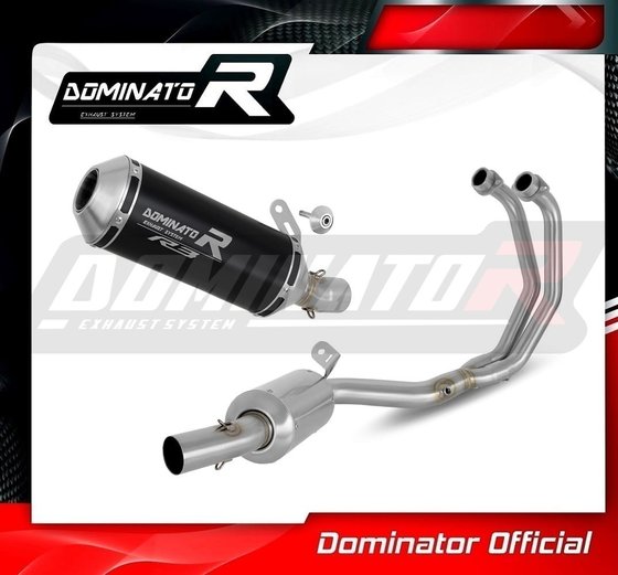 MT 03 (1970 - 2022) full exhaust system ex silencer ov g2 black | Dominator