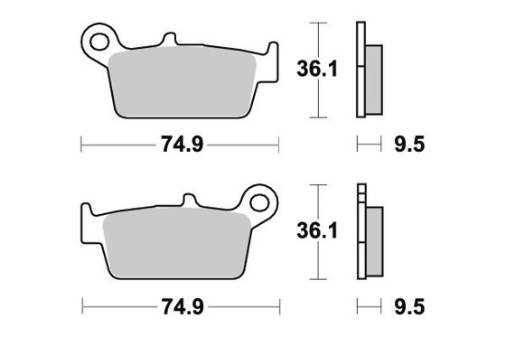 YZ 250 (1998 - 2002) brakepads sintered offroad | SBS