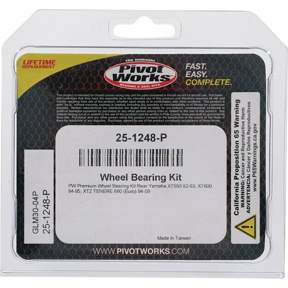 XTZ 660 TENERE (1994 - 2009) wheel bearing kit rear | All Balls