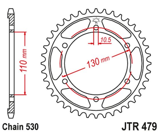 YZF R7 (1999 - 2000) rear steel sprocket - 46 teeth | JT Sprockets