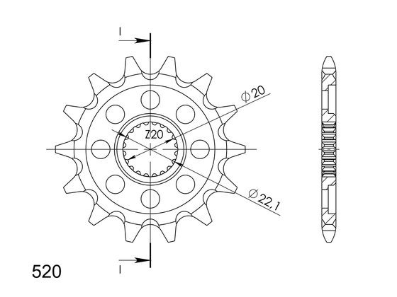 WR 250 F (2001 - 2020) front sprocket | Supersprox