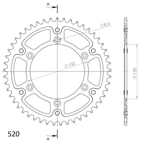 WR 250 F (2001 - 2019) stealth rear sprocket | Supersprox