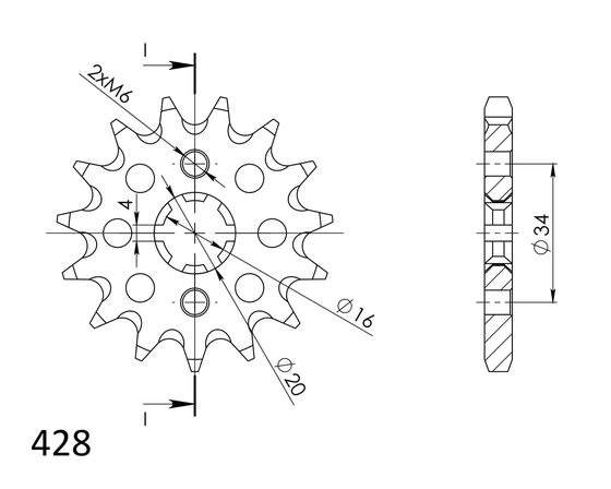 DT 125 (1984 - 1984) supersprox / jt front sprocket 1263.15 | Supersprox