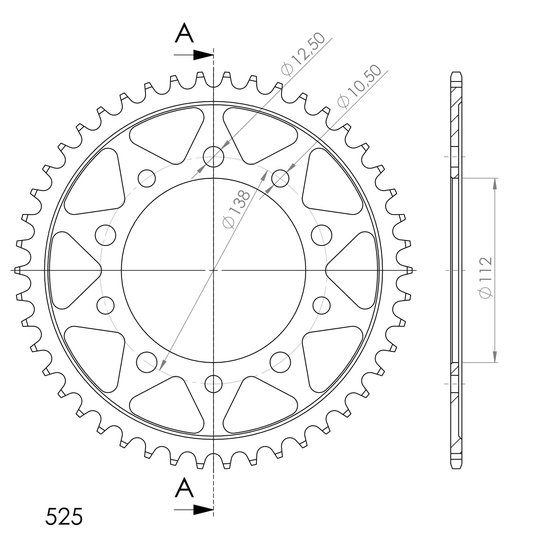 MT-09 TRACER 900 (2021 - 2022) supersprox / jt rear sprocket 1304.45 | Supersprox