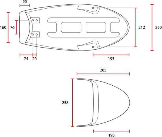 SR 500 (1978 - 1999) flat and cowl seat in synthetic leather for yamaha sr400 | C-RACER