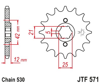 XS 400 (1982 - 1983) front sprocket 16tooth pitch 530 jtf57116 | JT Sprockets