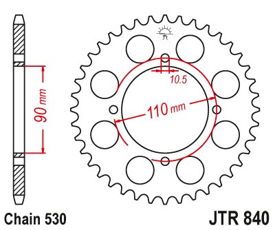 XS 400 (1982 - 1983) steel rear sprocket | JT Sprockets