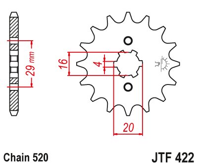 IT 175 (1977 - 1983) steel front sprocket | JT Sprockets