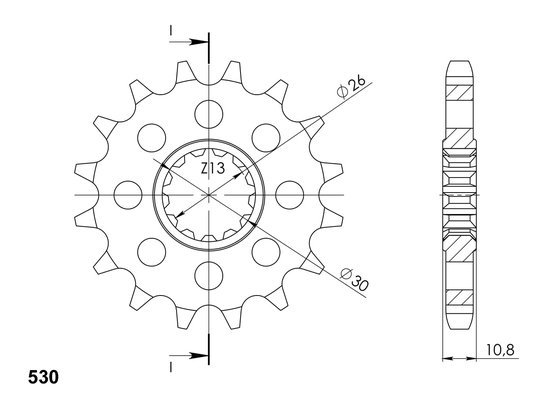 FJ 1200 (1986 - 1996) supersprox front sprocket 579.17 | Supersprox