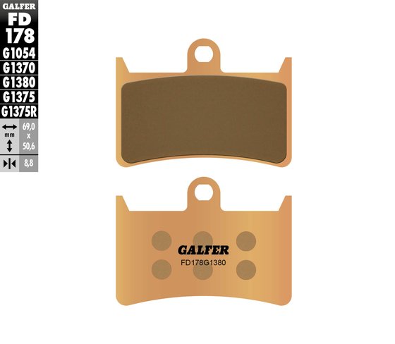 XP 500/530/560 T-MAX (2008 - 2019) scooter sintered brake pad | GALFER