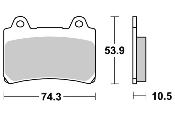 XVZ 1300 ROYAL STAR VENTURE (1999 - 2013) brakepads sintered rear | SBS