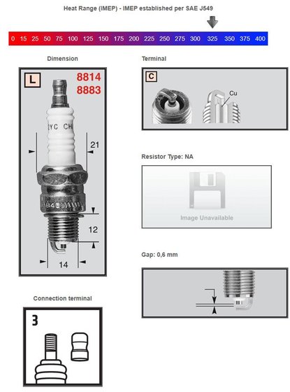 RD 80 MX (1980 - 1983) copper spark plug l86c | CHAMPION