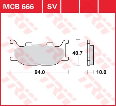 XV 1100 VIRAGO (1987 - 1999) allround organic standard brake pad | TRW