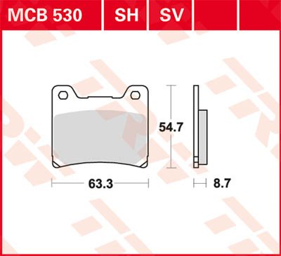 XV 750 VIRAGO (1981 - 1997) allround organic standard brake pad | TRW