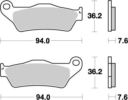 TT 600 S (1996 - 1997) nitro offroad brake pad | MOTO-MASTER