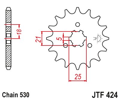 XS 400 (1977 - 1982) steel front sprocket | JT Sprockets