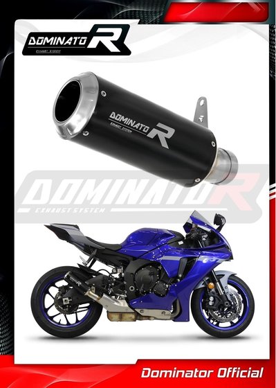 YZF R1 (2020 - 2022) exhaust silencer muffler gp black | Dominator