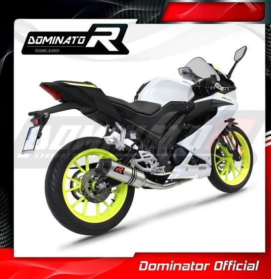 YZF R 125 (1970 - 2022) full exhaust system silencer hp3 | Dominator