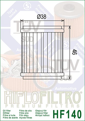 YZ 250 F (2009 - 2023) oil filter | Hiflofiltro