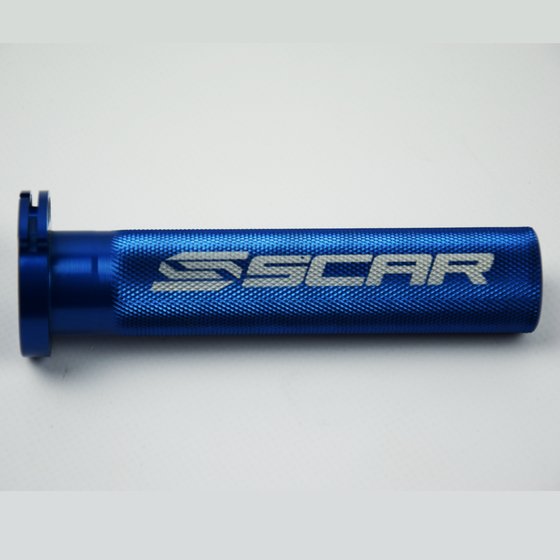 YZ 250 F (2001 - 2020) scar aluminum throttle tube + bearing - kawasaki/suzuki/yamaha - blue color  | SCAR