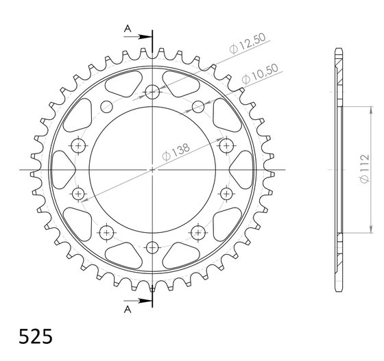 YZF R1 (2015 - 2022) supersprox / jt rear sprocket 1304.41 | Supersprox