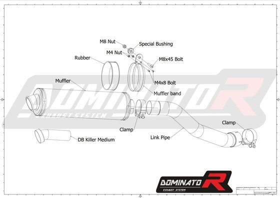 YZF R1 (2002 - 2003) homologated exhaust silencer round | Dominator