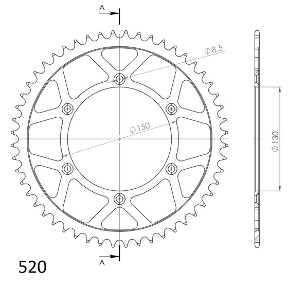 YZ 450 FX (2016 - 2020) steel rear sprocket | Supersprox