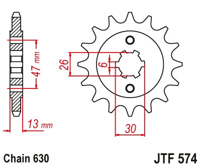 XV 1000 VIRAGO (1981 - 1982) steel front sprocket | JT Sprockets