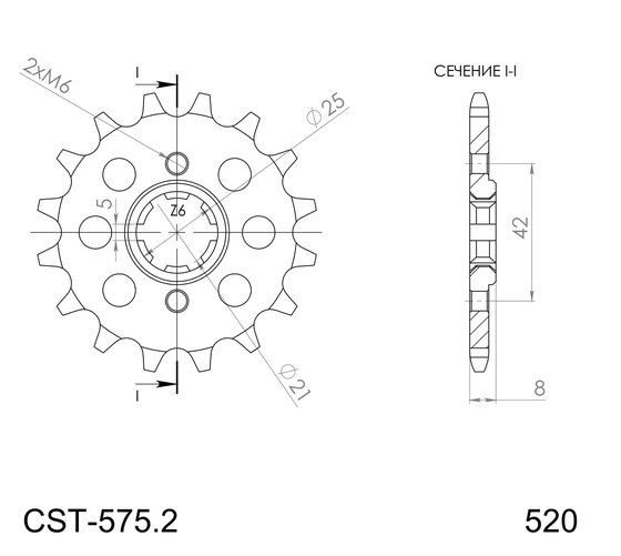 XT 550 (1982 - 1983) supersprox / jt front sprocket 575.15 | Supersprox