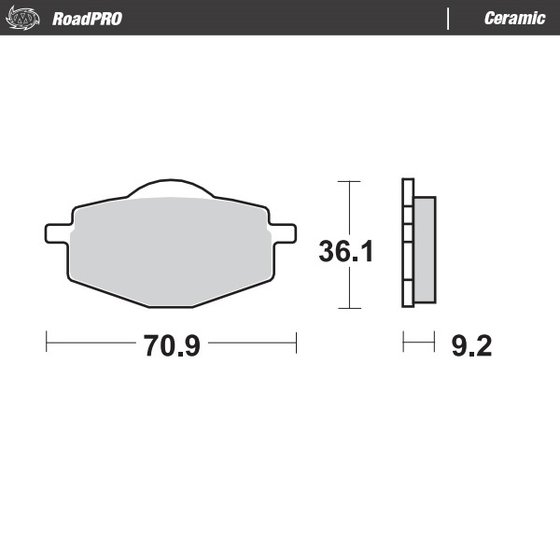 YBR 125 (2006 - 2007) ceramic brake pad | MOTO-MASTER